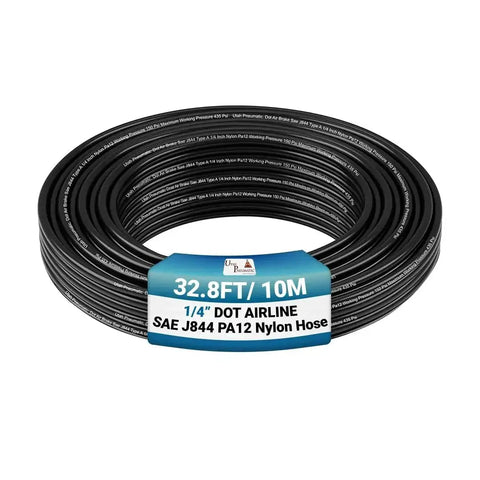 1/4 Inch Air Line Tubing Nylon PA12 Hose 32.8Ft DOT Approved For Truck Trailer And Industrial Use