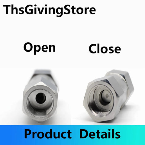 Stainless steel G female-thread check valve, one-way non-return valve for water, oil and gas