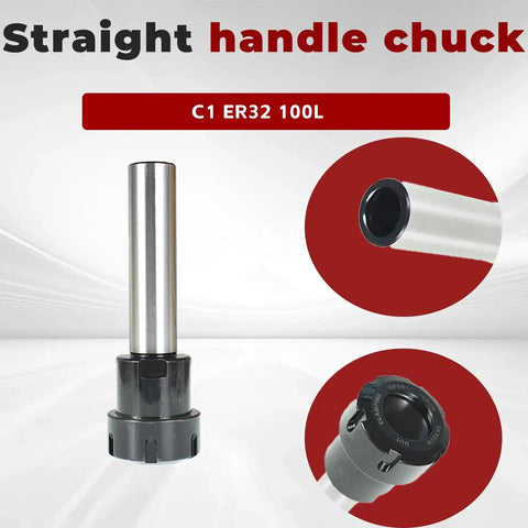 Pro Grade C1 ER32 Straight Shank 100mm Collet Chuck Holder For CNC Lathe And Milling 25.4mm Shank DIN6499B Runout 0.005mm
