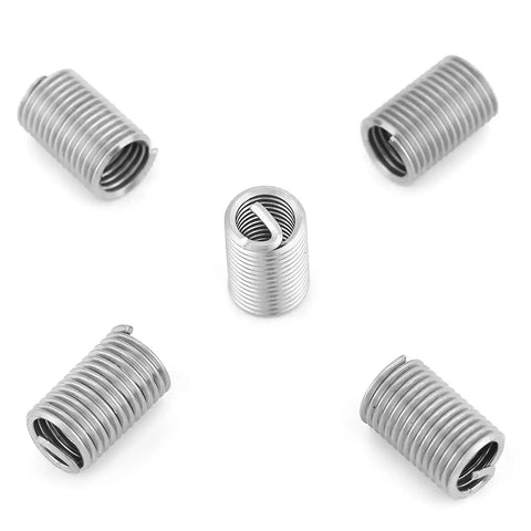 Heavy Duty M6 X 1.0 Stainless Steel Thread Inserts Kit 50 Pcs SS304 Coiled Wire Helical Inserts