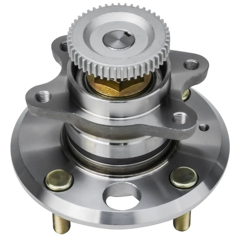 Front view of Rear Wheel Bearing And Hub Assembly Kit Two Piece With ABS Ring For Hyundai Sonata 1999 To 2005