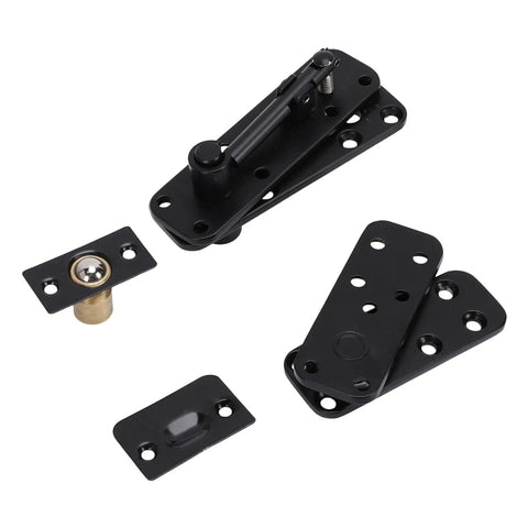 Concealed Door Pivot Hinge Set For Hidden Room And Secret Bookshelf Passage, Heavy Duty Up To 570 Lb Capacity, Smooth Quiet Operation With Included Accessories, Ideal For Commercial And Industrial Use AUNMAS shown in components.
