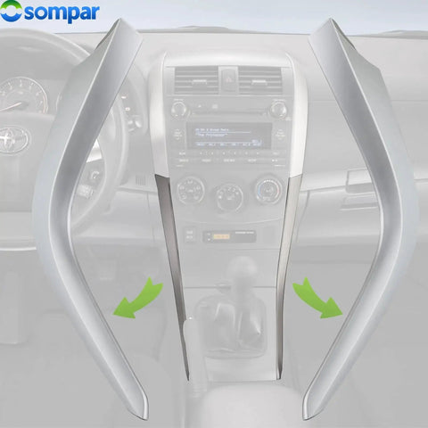 Lower Center Trim Strip 2Pcs For Toyota Corolla 2009 To 2013 Left Right shown for installation