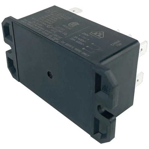 2-Pack 30A 240VAC DPST-NO Power Relay For HVAC Systems, 2 Pole, 8 Pin Quick-Connect, Flange Mount, General Purpose Replacement, side view