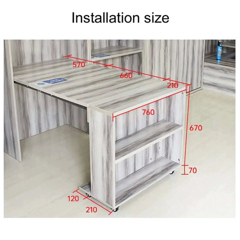Hidden Desktop Folding Connector Accessories Set With Hydraulic Rod Hinges installation size guide