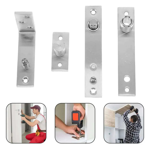 Beefy Heavy Duty Stainless Steel Door Pivot Hinges Concealed Hidden Hardware for Secret Doors and Bookshelves Installation