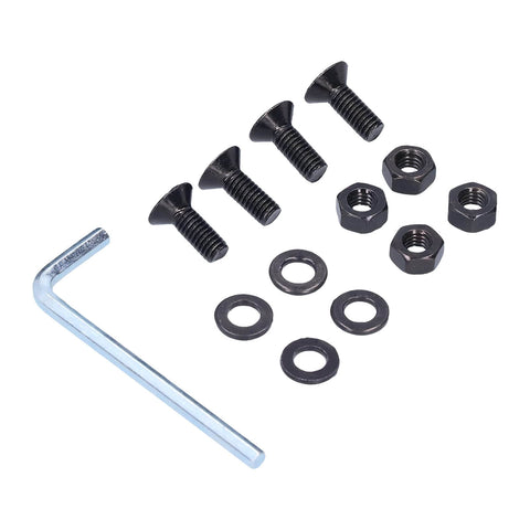 Steel Sliding Barn Door Connecting Adapter For Splicing Tracks Over Three Meters Durable Carbon Steel Barn Door Hardware Connector Easy Install With Mounting Screws No Drill Required Heavy Duty Load Bearing Stable And Rust Resistant hardware set with screws, nuts, washers, and hex key.