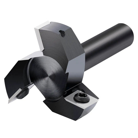 Slab Flattening Router Bit With 1/2 Inch Shank, 2 Inch Cutting Diameter, Three Wings For Spoilboard Surfacing And Wood Planing