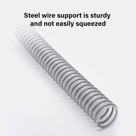 Steel wire supported hose from Pack Of 2 Flexible Lower Vacuum Hose Replacement Parts For Home Cleaners, ABS Rubber Composite, Wear Resistant, Easy Install, Durable Vacuum Hose Compatible With Most Vacuums And Cleaners