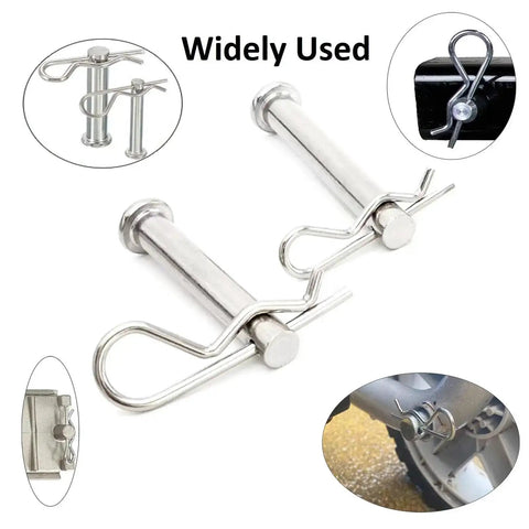4 Pack Heavy Duty Hitch Pins And R Clips Stainless Steel Cotter Pins For Trailers Tractors Mowers Carts And Trucks Large Spring Retaining Hair Pins M5x100mm Corrosion Resistant And Built To Last