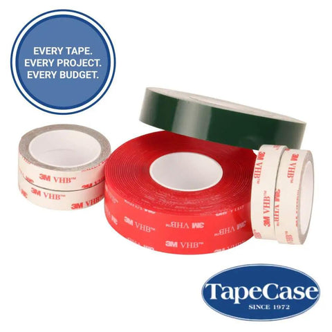 VHB 5915 Permanent Bonding Conformable Black Double-Sided Acrylic Tape 1 in x 15 ft single roll displayed with other tape varieties