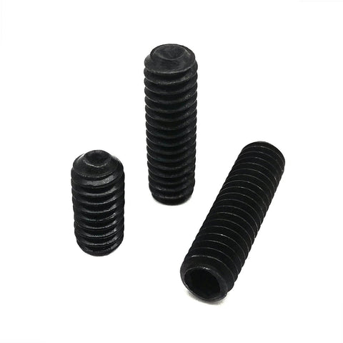 10 Pack UNC 1/4-20 Set Screws, 304 Stainless Steel Black Oxide Hex Socket Cup Point Grub Bolts, Coarse Thread