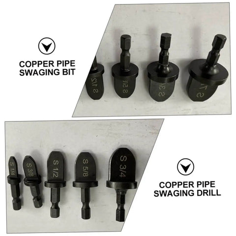 Six Piece Pro Grade Bearing Tube Expander Kit For Air Conditioning Copper Tubing And Portable Flaring Tool HVAC Swaging Set