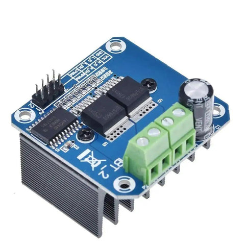 Beefy BTS7960 43A High Power Motor Driver Module For Arduino And Smart Car Projects with heat sink and connectors visible
