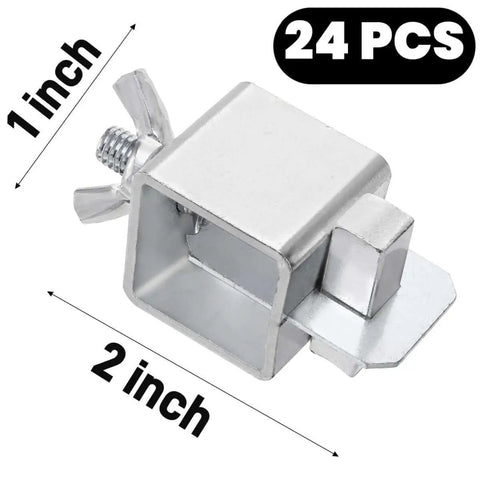 24 Pack Butt Welding Clamps Pro Grade for Edge to Edge Welding, 2 inch by 1 inch size, metal construction with wingnut