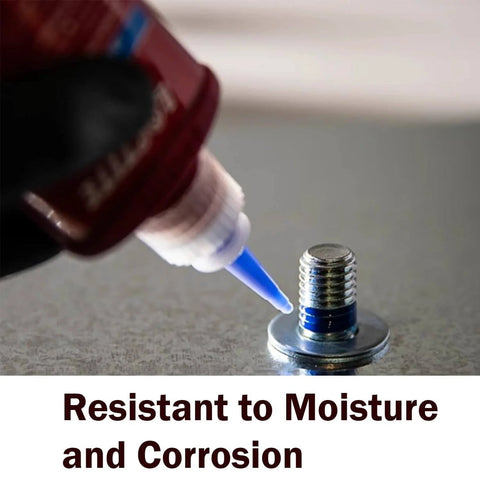 Applying Medium Strength Thread Locker Adhesive For Nuts Bolts And Screws Removable Locking Glue 5 Gram Bottle on bolt