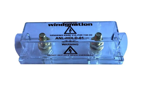 Beefy ANL Fuse Holder With Two 200A Fuses, Heavy Duty Battery Wiring Accessory For 2/0 Gauge Cables, transparent design