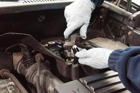 Battery Terminal Puller And Wiper Arm Puller Remover Tool Heavy Duty Steel used on car battery terminal in engine compartment