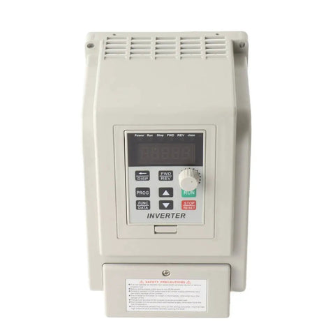 Front view of Heavy Duty 4kW 220V Variable Frequency Drive Inverter For Single To Three Phase Motors with control panel visible