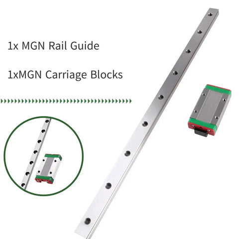 Miniature Linear Rail Slide Kit With 100 To 1000 Millimeter Travel And Carriage Block, Precision Guide System With 15H Carriage visible