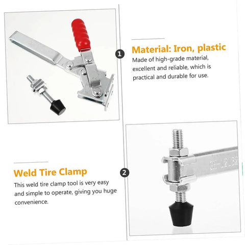 Two Pack Welding Toggle Clamps For Woodworking, Quick Release Iron Fixed Clamps For Jigs And Fixtures, Heavy Duty Welding Clamps