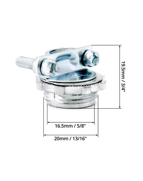 QWORK steel clamp-type cable connector for 1/2 inch conduit, bolted clamp with screws, Amazon brand, 1 of 16.