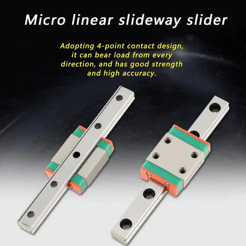 Tiny But Mighty Ultra Compact Ball Bearing Linear Rail With Slide Block 7Mm Width And 70Mm Length High Precision Four Point Load Bearing