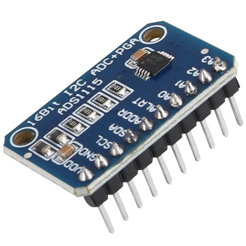 Four Pack Pre-Soldered I2C 16-Bit ADC Module With Four Channels And Programmable Gain Amplifier, blue microchip board view