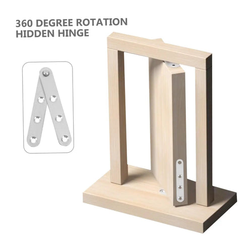 Hidden 360 Degree Pivot Hinges For Cabinets And Doors Stainless Steel Easy Install No Visible Hardware in wood frame