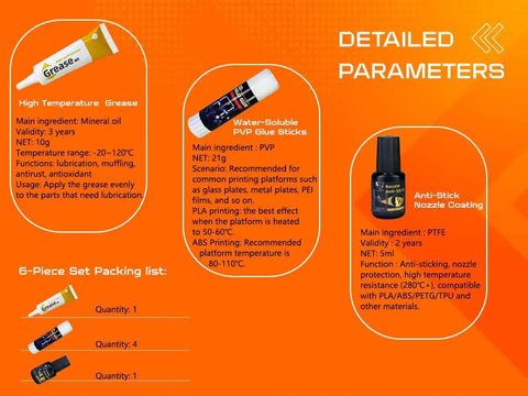 Packaging details of 6-Piece 3D Printing Tools Deburring Set For 3D Printer Post Processing Pro Grade Kit With Fine Files And Smoothing Tips