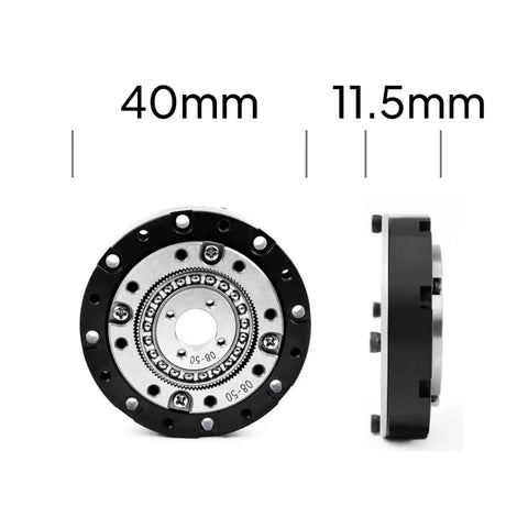 Mini Hollow Nema 11 BLDC Motor Speed Reducer 42mm Gearbox 100 To 1 Strain Wave Harmonic Drive front and side view dimensions