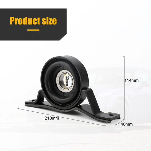Rear Driveshaft Center Support Bearing Replacement for Dodge Charger 2015 to 2018, Challenger 2015 to 2020, and Chrysler 300 2015 to 2018, Pro Grade Carrier Bearing, Direct Bolt On, OEM Fit, Durable Steel Construction, Easy Install with product dimensions shown