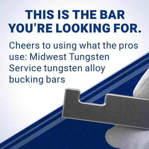 Ergonomic Tungsten Bucking Bar BB-5 Notched Side 3/4 Inch By 1.5 Inch By 2.5 Inch Weighing 1.67 Lbs Built For Heavy Duty Riveting