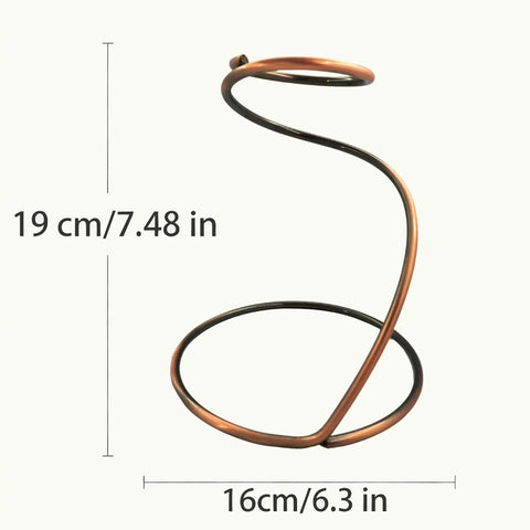 Spiral stand from Go To Pour Over Coffee Maker Set With 20oz Borosilicate Glass Carafe Bamboo Base And Spiral Stand V Shaped Dripper 100 Paper Filters Plastic Free Manual Brewer For Home And On The Go Brewing