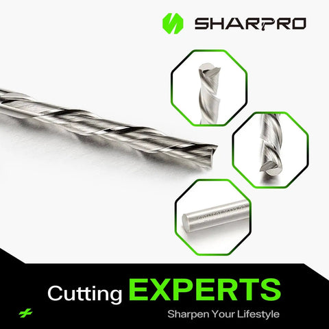 One Eighth Inch Shank Spiral Downcut Router Bit For Woodworking And CNC Solid Carbide End Mill For Inlay And Grooving