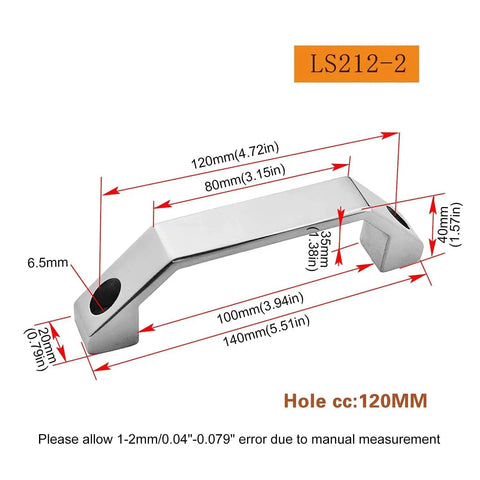 Dimensions of Heavy Duty Solid 304 Stainless Steel Cabinet Pull Handles, 4.72 Inch, Satin Nickel Finish, for Drawers and Doors