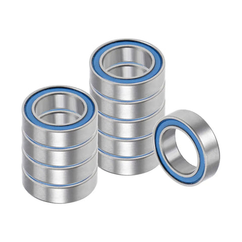 10 Pack MR117-2RS Chrome Steel Deep Groove Ball Bearings 7x11x3mm Double Sealed For Machinery Industrial Equipment And DIY Projects