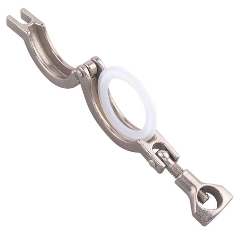 GOVALVE sanitary stainless steel tri-clamp with wing nut and silicone gasket, 50.5mm TC