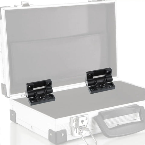 10 Piece Adjustable Torque Door Hinges Set Black Plastic Position Control Hinges 43mm By 36mm With 4 Countersunk Holes