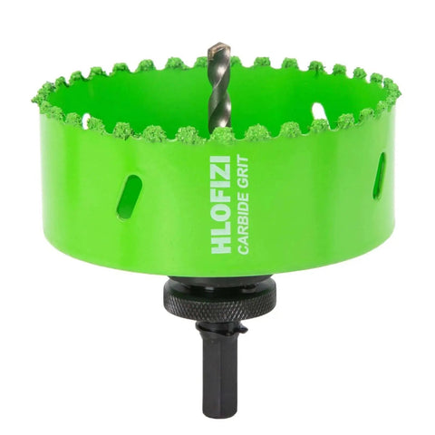 Carbide Grit Hole Saw 4-1/8 Inch For 4 Inch Recessed Lights And Dryer Vents, 1-1/2 Inch Depth, Cuts Through Drywall, Stucco, Plaster