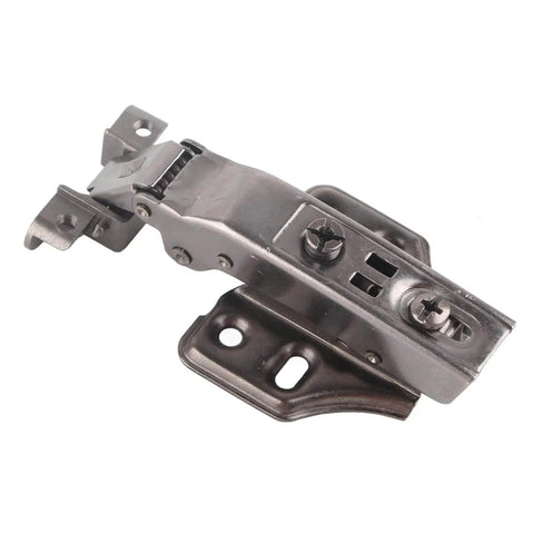 Soft Close Hydraulic Cabinet Hinge With Adjustable Base No Slam Quiet Opening Black Brushed Aluminum Frame Made From Cold Rolled Steel
