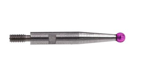 Side view of Ruby Ball Tip Measuring Insert For Dial Test Indicators Interapid 312 0.080 Inch Ruby Ball 0.65 Inch Length