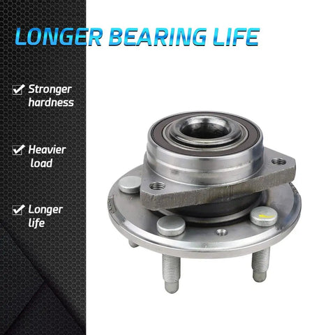 Plug-And-Play Front Wheel Hub Bearing Assembly Pair For 2010-2016 Chevy Equinox, 2010-2016 GMC Terrain, And 2014-2016 Cadillac CTS AWD