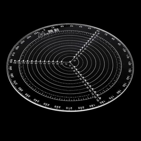 Round Center Finder Compass For Wood Turners Lathe Work Pro Grade Clear Acrylic Circle Layout Tool With Center Hole 300mm