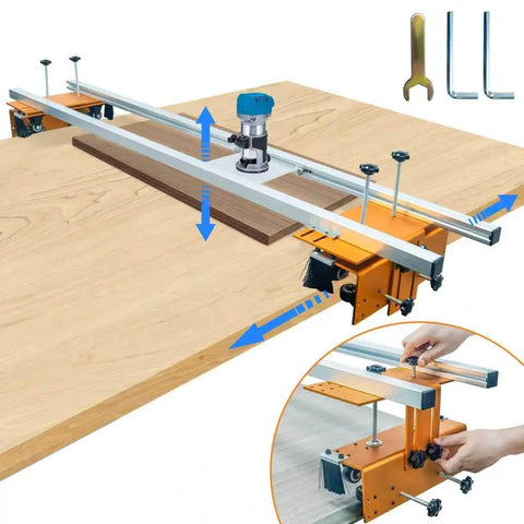 58 Inch Router Sled For Flattening Slabs, Pro Grade 3 Axis Adjustable High Precision Slab Flattening Jig For Woodworking in use