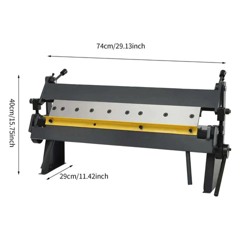 24 Inch Box And Pan Brake Sheet Metal Bending Machine With Removable Fingers Two Inch Three Inch Four Inch 20 Gauge Manual Straight Brake Angles Up To 135 Degrees