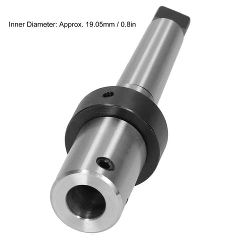 Annular Cutter Arbor MT3 Morse Taper To Three Quarter Inch Weldon Shank With Coolant System, steel construction, front view