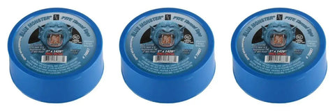 1-Inch PTFE Thread Seal Tape Three Pack, Thick Yet Flexible, No-Fuss Easy To Apply Plumbing Sealant for Leak-Proof Threads