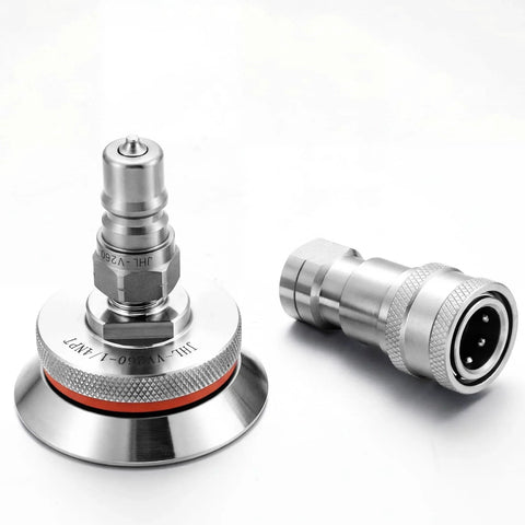 Two Piece Vacuum Bagging Valve Kit With Quick Disconnect Fittings For Vacuum Bagging Composites High Temperature Disconnect Fittings For Carbon Fiber And Fiberglass Stainless Steel Valves For Fast Secure Bag Connections