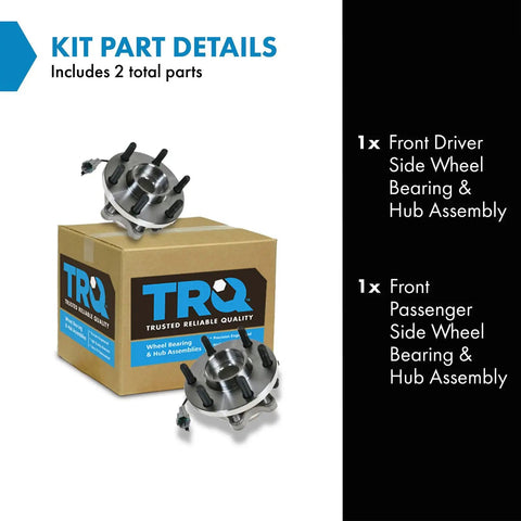 Front Wheel Bearing And Hub Assembly Set For 4WD Nissan Frontier Pathfinder And Xterra with packaging box and components